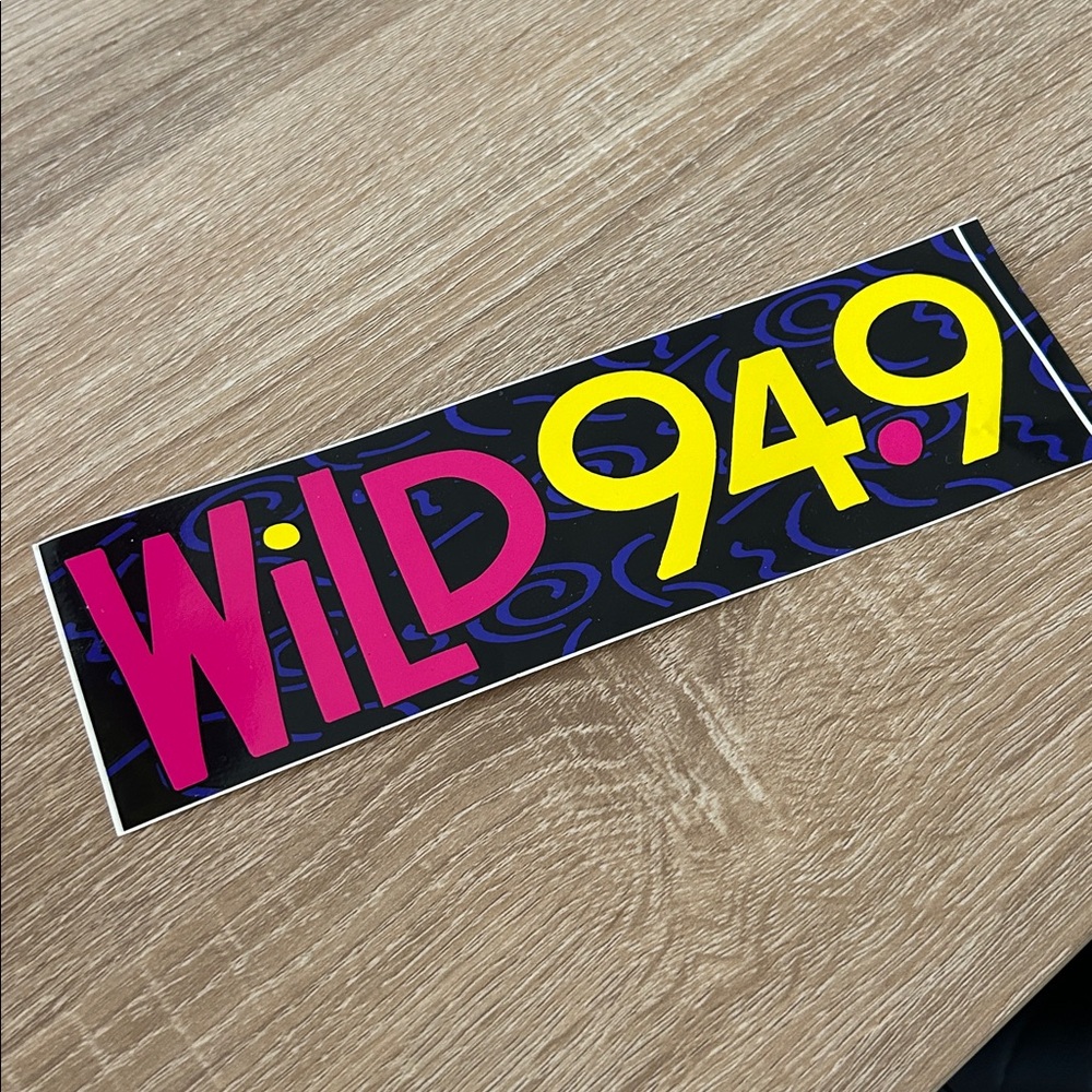 Wild 94.9 Retro Stickers vintage 1998 mint radio show Bay Area SF California